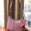 Catchy Premium Quality Trending leather sling bag shoulder crossbody bag with detachable strap - Pink