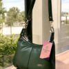 Catchy Premium Quality Trending leather sling bag shoulder crossbody bag with detachable strap - Green