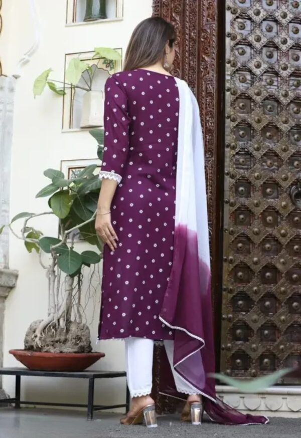 RAYON NECK EMROIDERY 3 PC SUIT FOR WOMAN FASHION - Image 2
