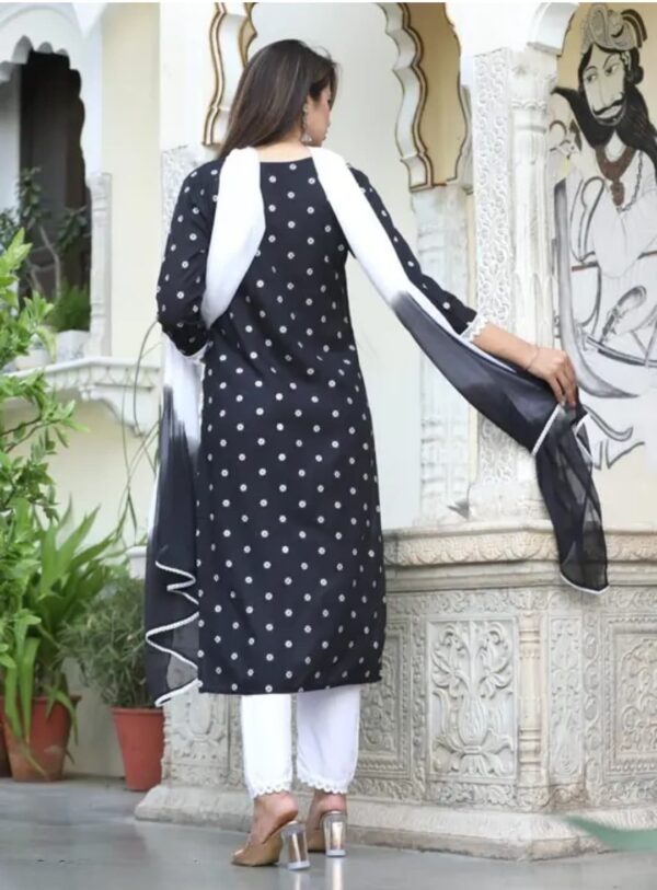 RAYON NECK EMROIDERY 3 PC SUIT FOR WOMAN FASHION - Image 3