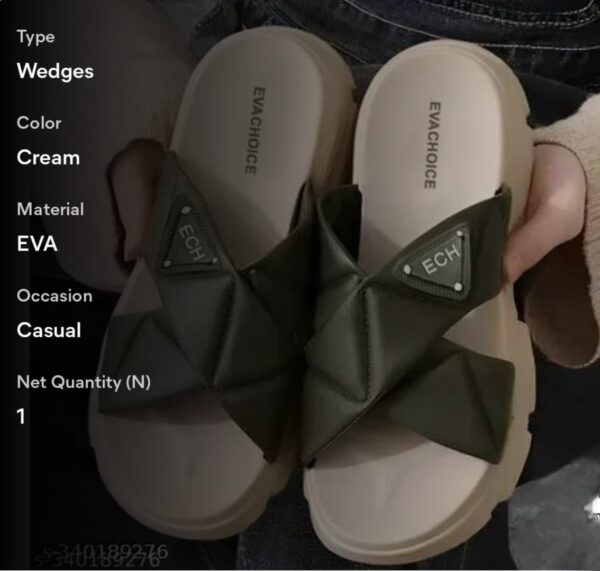Eva Choice women's stylish trendy wedges slipper best quality soft comfortable casual partywear n daily wear eva flipflop for women's n girl's - Image 3