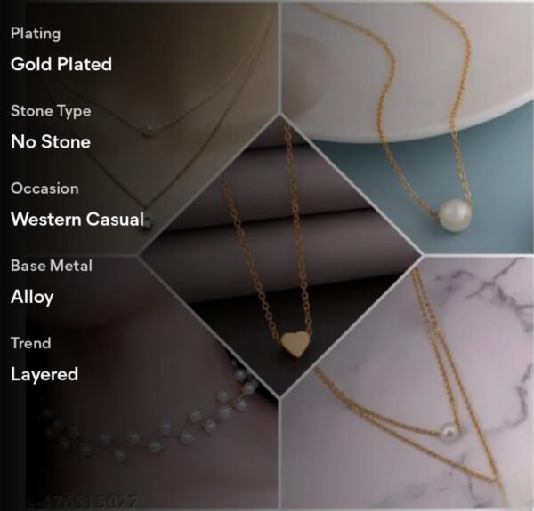 shimmering beautiful necklace combo for women and girls - Image 2