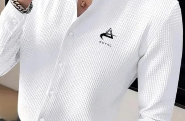 WAFFLE TEXTURE LONG SLEEVE SHIRT