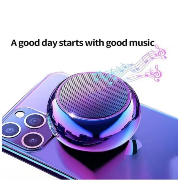 Mini Boost 4 Bluetooth Speaker 4D Mini Electroplating Round Steel Speaker