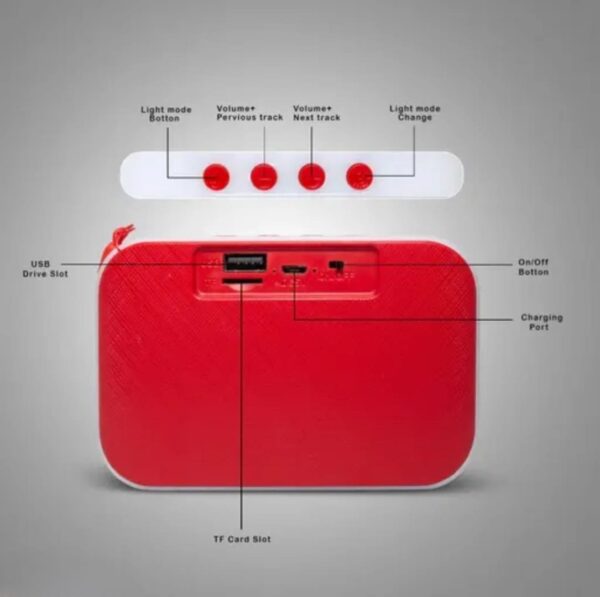 Mega Bass MINI Portable Wireless Bluetooth Premium Speaker 5 W Portable Bluetooth Party Speaker - Image 3