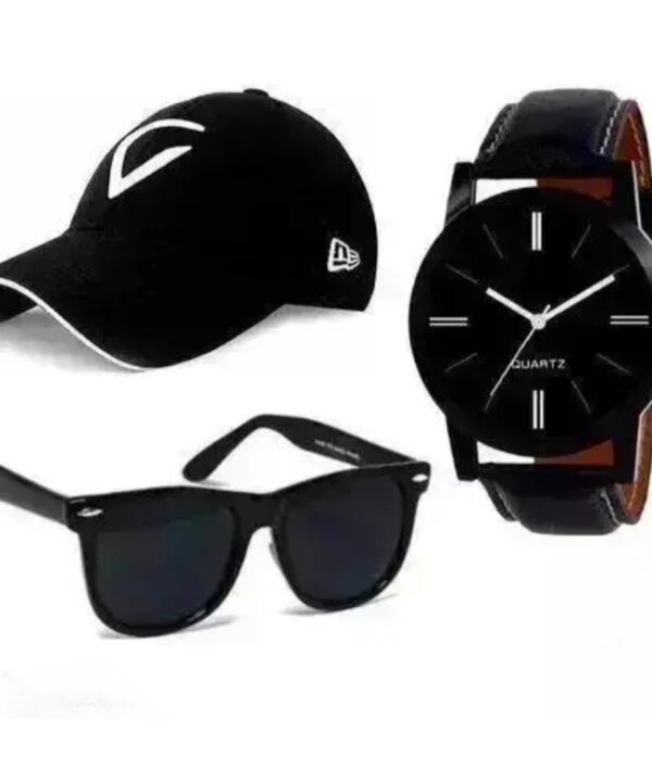 Black Baseball Combo Caps for Men and Women Cap Denim Stylish Cotton Caps Men for All Fashions Cotton Blend Sports Workouts Gym Running Cap, Unisex Watches,