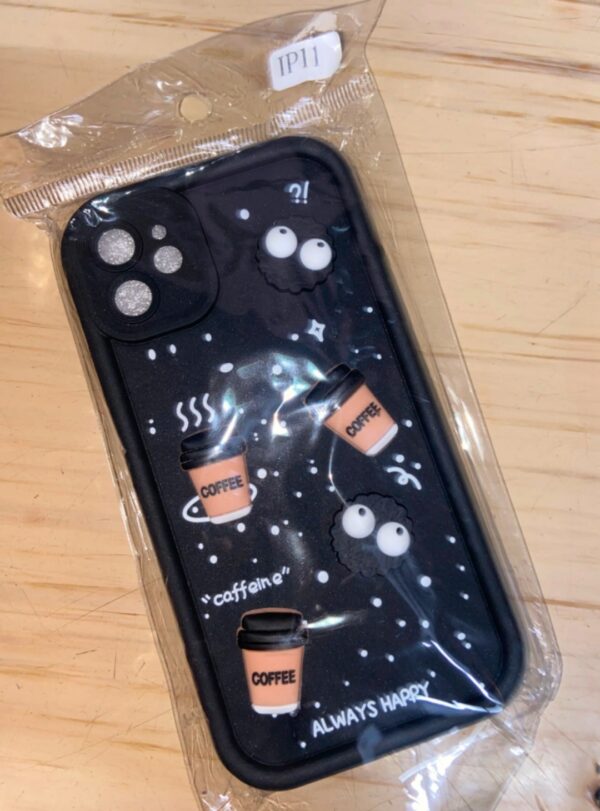 iPhone 11 | Cute Fun Cartoon 3D Ball Coffee Silicone Case | Body Protection | Camera Protection | Shock Proof (Black) - Image 5