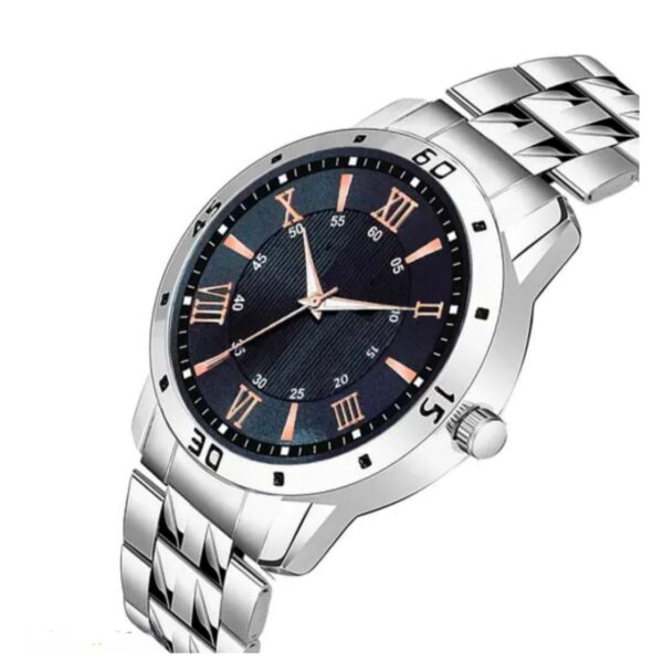 Classy Men Sliver Stainless Steel Analog Watch - Image 3