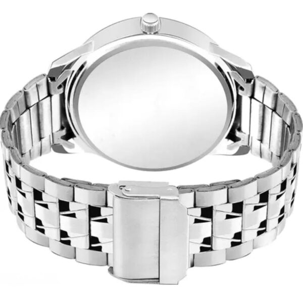 Classy Men Sliver Stainless Steel Analog Watch - Image 4