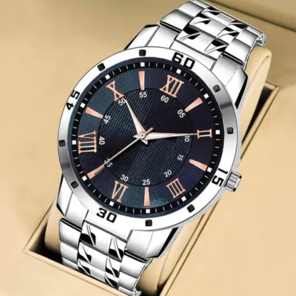 Classy Men Sliver Stainless Steel Analog Watch