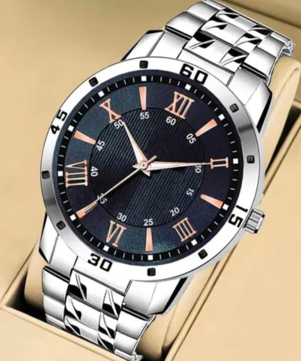 Classy Men Sliver Stainless Steel Analog Watch