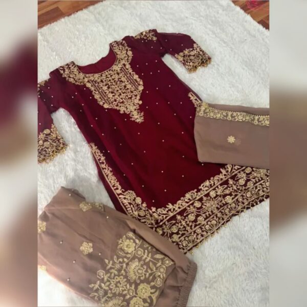 Party Wear Kurta Set Casual Kurta Set Wedding Women Kurta Set - Image 3
