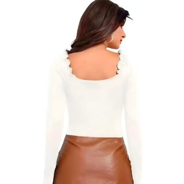 Tories Casual Women's & Girls' Crop Tops Bodycon Full Sleeve Crop Tops Crop Top For Women Western Top For Women Korean Top Fashion Top Partywear Trendy Top - Image 3