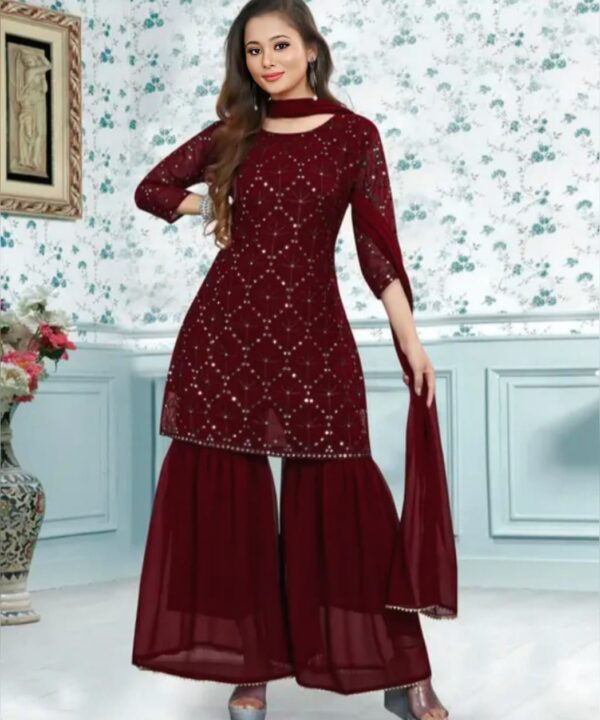 Women's Georgette Sharara Kurta Set