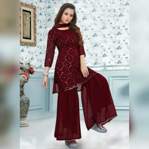 Women's Georgette Sharara Kurta Set - Image 2