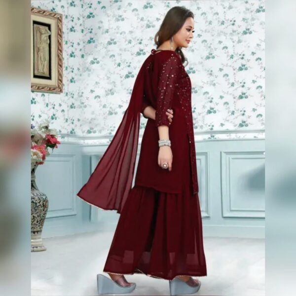 Women's Georgette Sharara Kurta Set - Image 4