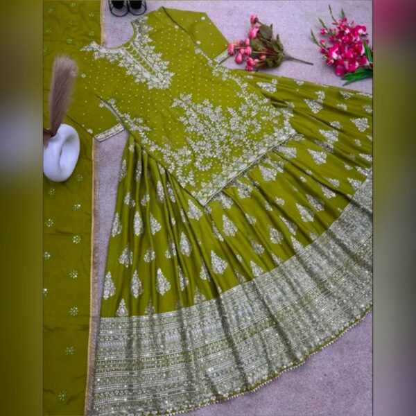 PANJABI STYLE KURTI LENGHA SET - Image 2