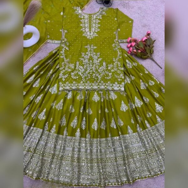 PANJABI STYLE KURTI LENGHA SET - Image 3