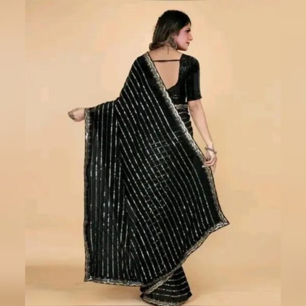Party wear sarees Banarasi sarees Embroidered sarees Chiffon sarees Georgette sarees Luxury sarees Saree collection Latest saree designs Sarees for festivals - Image 2