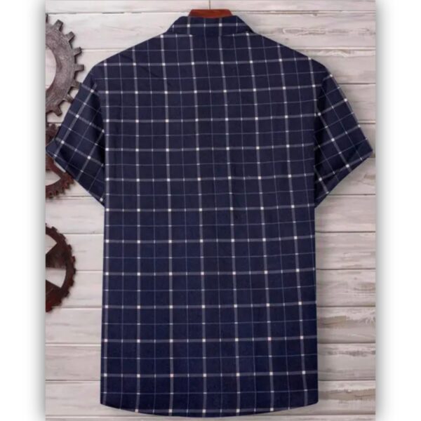 Men Regular Navi Blue Printed Shirts - Image 2