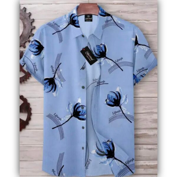Men Regular Blue Print Trend  Shirt | Printed Pattern Shirt