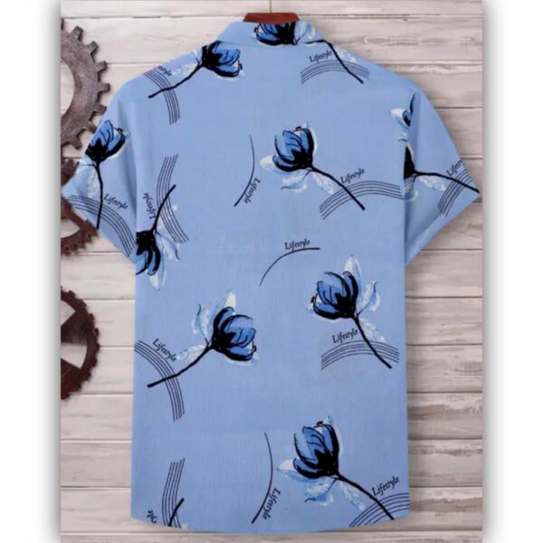Men Regular Blue Print Trend  Shirt | Printed Pattern Shirt - Image 2