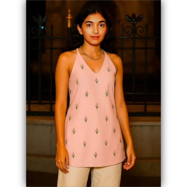 Stylish Halter neck top for women | Minimalist Printed Topwear | Fashionable Date Night Elegant Top