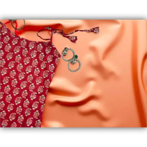 Aesthetic deshi short kurti short kurti summer aesthetic summer outfit inspo short tie strap kurti college outfit ootd Meesho finds floral summer print kurti deshi outfits - Image 3