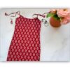 Aesthetic deshi short kurti short kurti summer aesthetic summer outfit inspo short tie strap kurti college outfit ootd Meesho finds floral summer print kurti deshi outfits - Red
