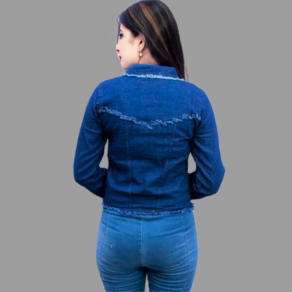 Modern Denim Outer Jacket For Women/ Women Denim Outer Wear - Image 2
