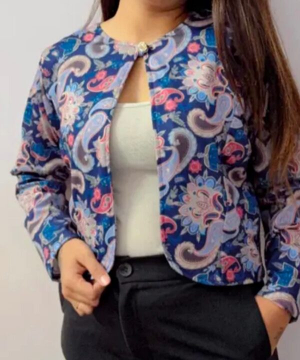 Women's Floral blue jacket / Modern Outer Wear For Women