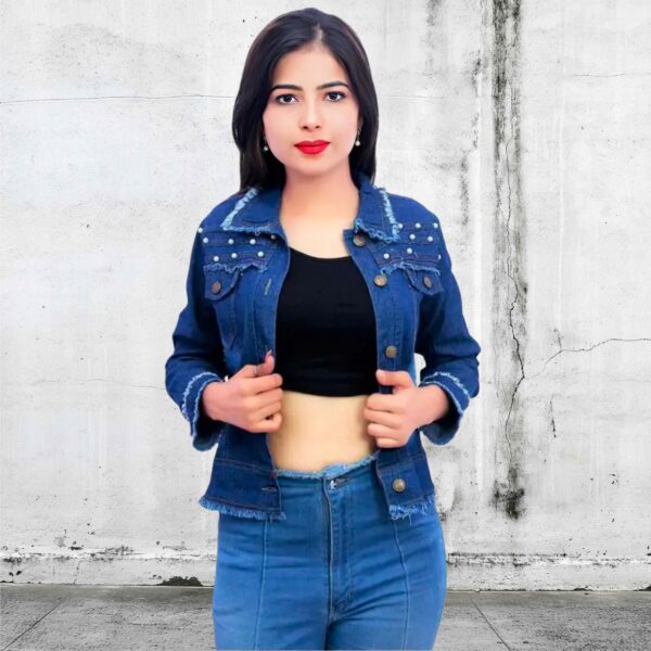 Modern Denim Outer Jacket For Women/ Women Denim Outer Wear
