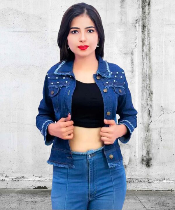 Modern Denim Outer Jacket For Women/ Women Denim Outer Wear