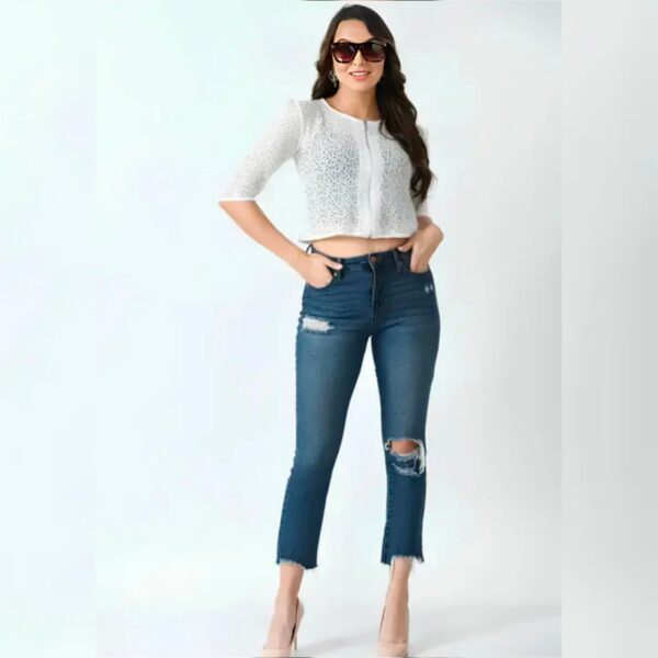 women's stylish net shrug in zip details Jackets / Modern Outerwear for womens / girls (Copy) - Image 4