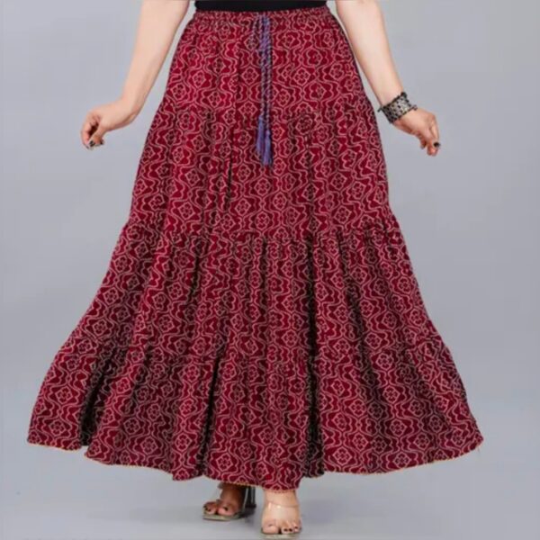 Women’s Long Skirt/Skirt for Women/Printed Skirt/Long Skirt/Solid Long Skirt/Maroon Skirt