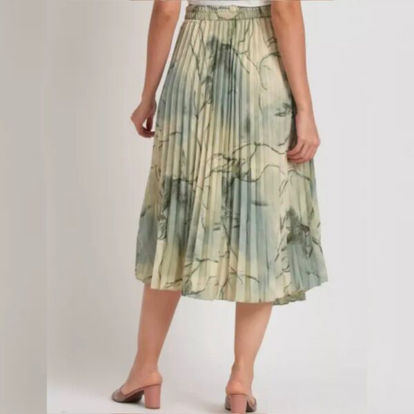 ZWERLON | Skirt for Women | Exquisite Marble Elegance A Woman's Masterpiece in A-Line MIDI Printed Skirt - Image 2