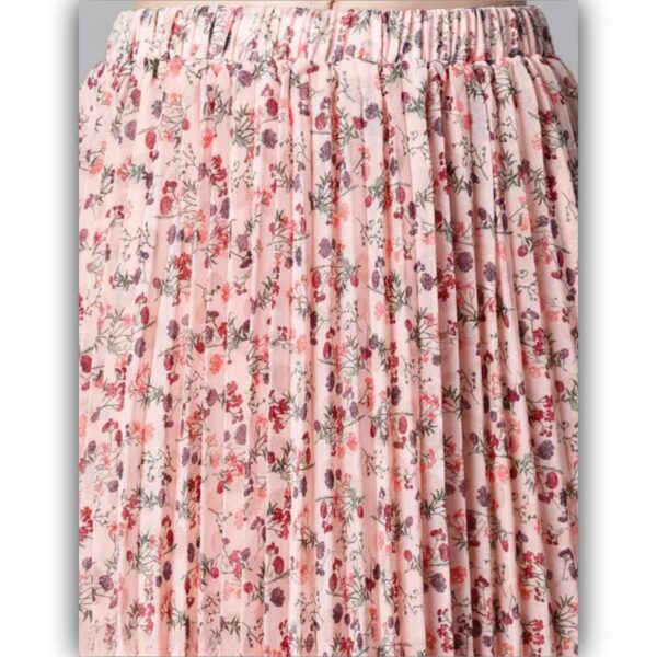 Oxolloxo Self Design Regular Fit Peach Women Polyester Skirt - Image 4