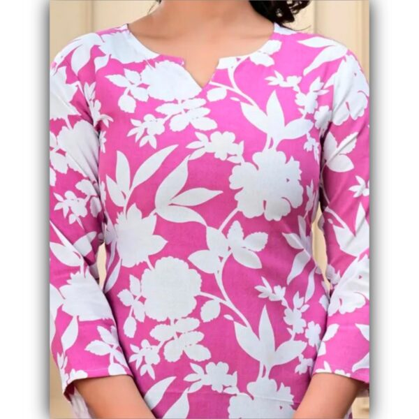 Top rayon printed for women and casual top / Short Kurti For Womens & Girls - Image 4