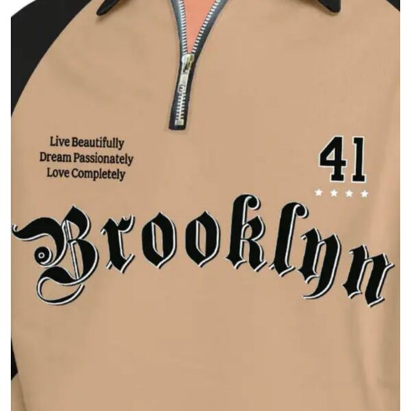 Maniac Men's Typography Regular Contrast Collar Green Sweatshirts - Image 3