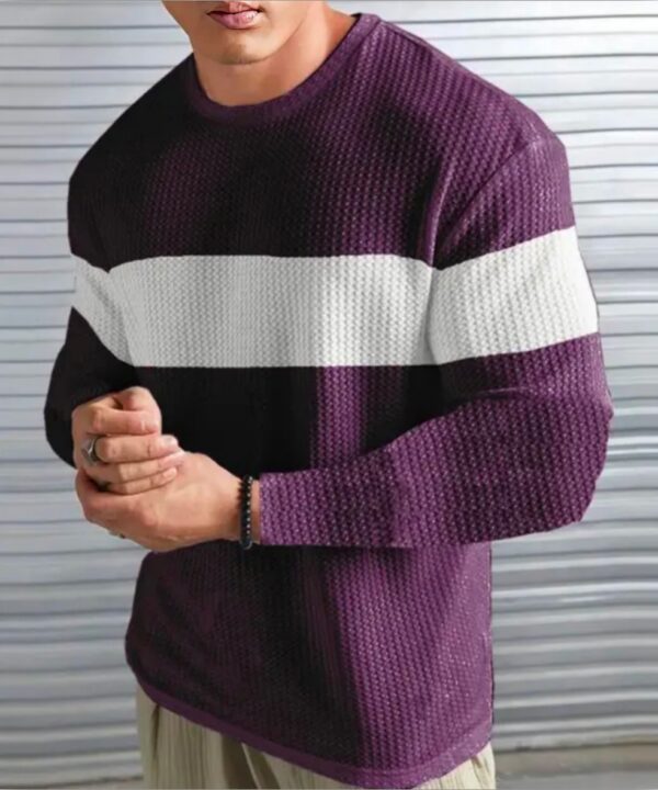 Mens Stylish Full Sleeve Textured T-Shirt
