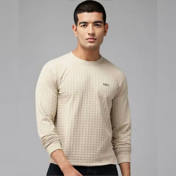 TICOSS Men's Solid Textured Polyester T-Shirt | Regular Fit, Lightweight & Comfortable Casual Wear