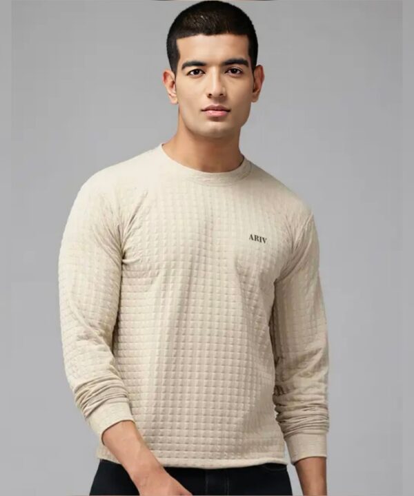 TICOSS Men's Solid Textured Polyester T-Shirt | Regular Fit, Lightweight & Comfortable Casual Wear