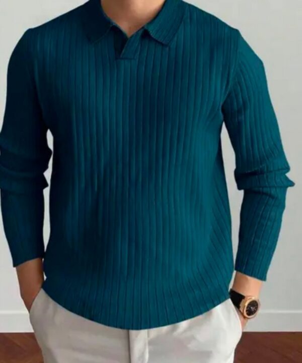 MENS REGULAR  TEXTURE FIT POLO T-SHIRT