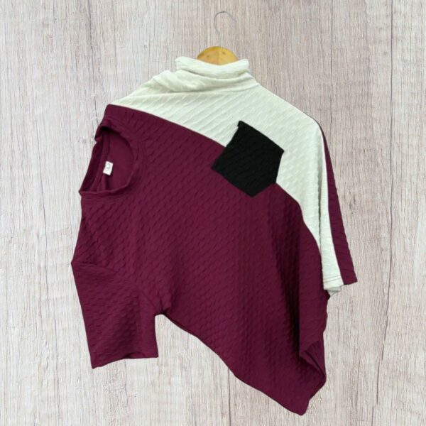 Popcorn Textured Men Solid Round Neck Cotton Blend T-Shirt