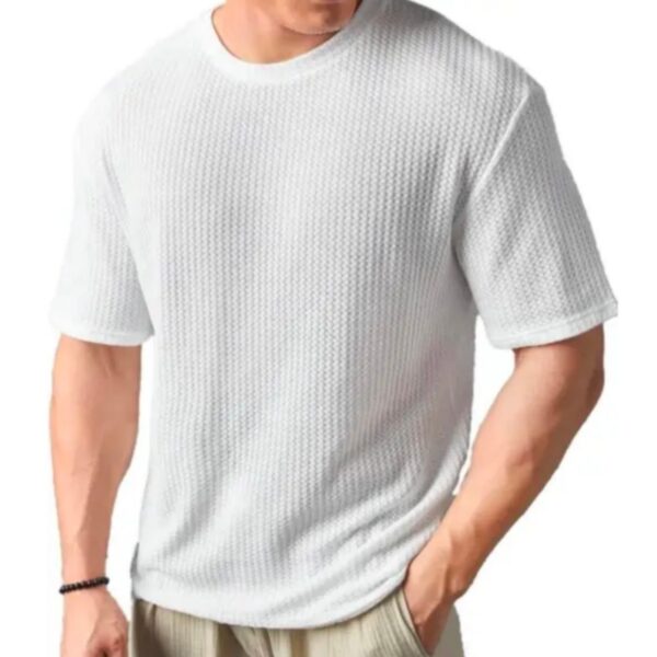 NEW SUMMER COLLECTION POPCORN TEXTURE T SHIRT. - Image 2