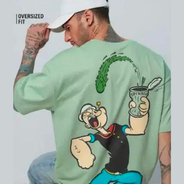 Men's Oversized Printed Round Neck T-Shirt