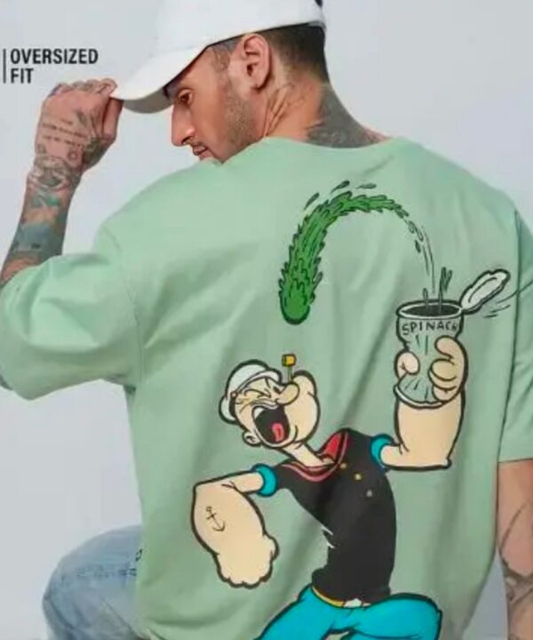 Men's Oversized Printed Round Neck T-Shirt
