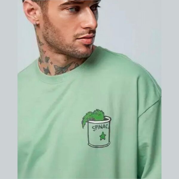 Men's Oversized Printed Round Neck T-Shirt - Image 3
