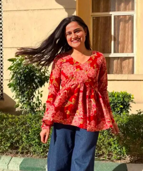 Beautiful trendy v neck top /trendy short kurtis for womens 