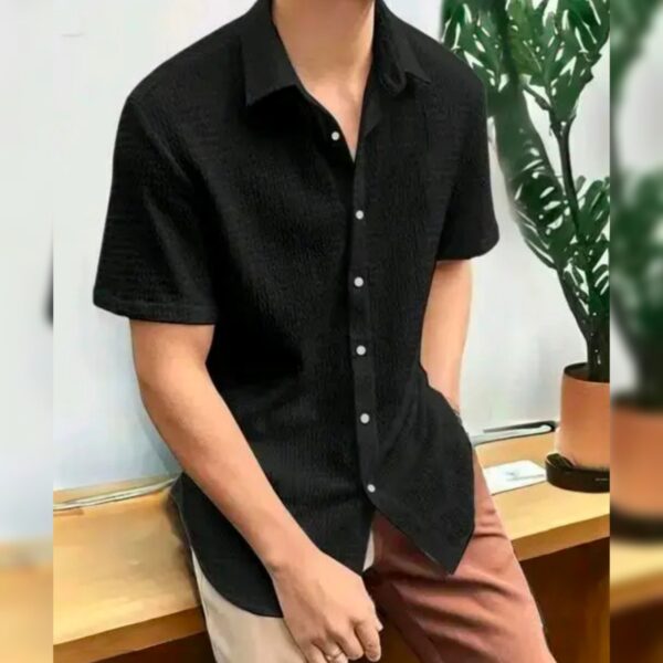 MENS WEAR HEAVY POPCORN INPORTED FABRIC FULL SLEEVE SHIRT,CASUAL COMFORTABLE, WITH TRENDY POPCORN TEXTURE,NEW ARRIVAL SHIRT, DOUBLE POCKET SHIRT FOR MEN